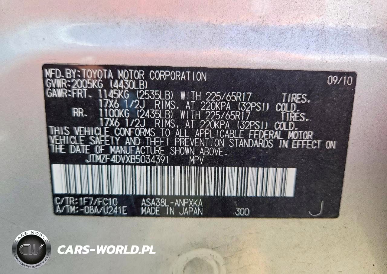2011 Toyota Rav4 Base VIN:JTMZF4DVXB5034391 - 13