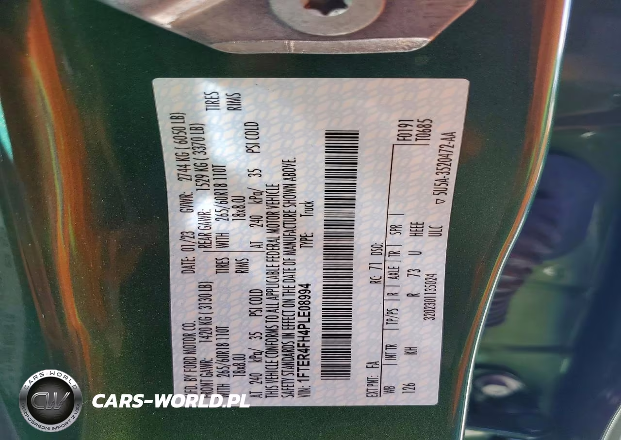 2023 Ford Ranger Xl VIN:1FTER4FH4PLE08994 - 13