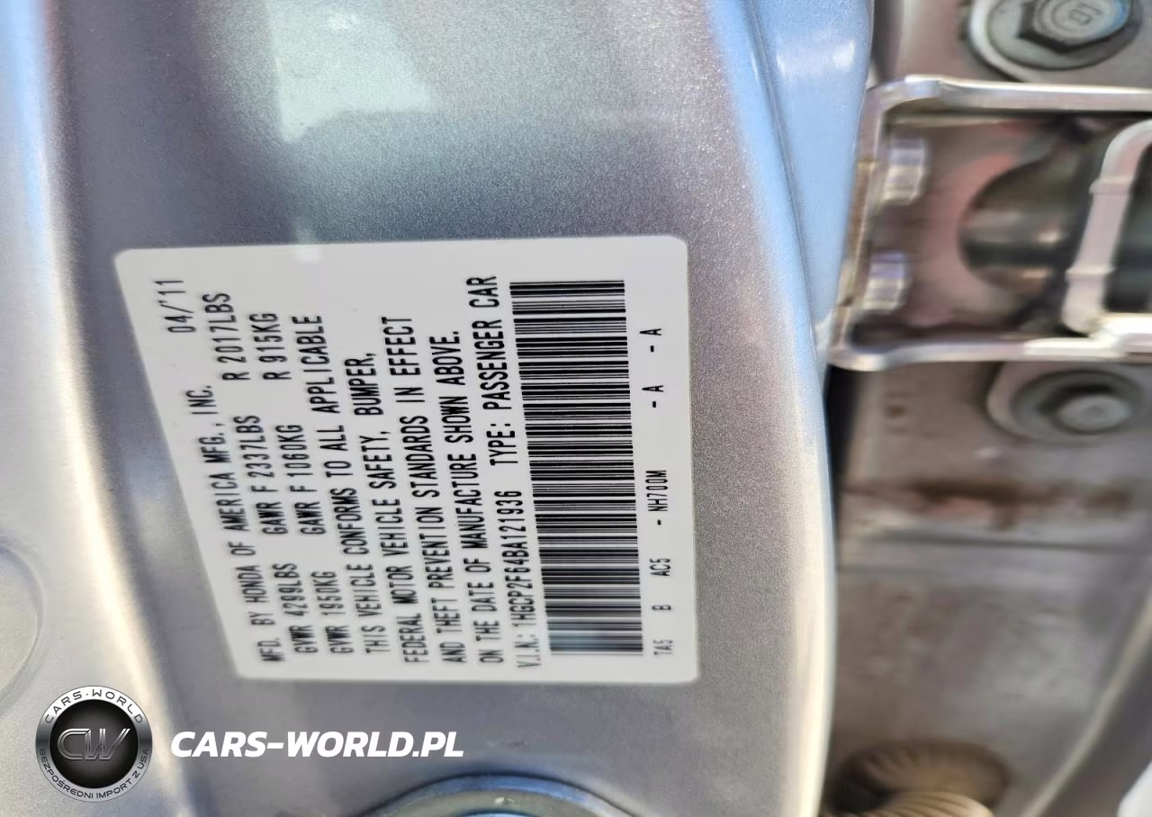 2011 Honda Accord Se VIN:1HGCP2F64BA121936 - 12