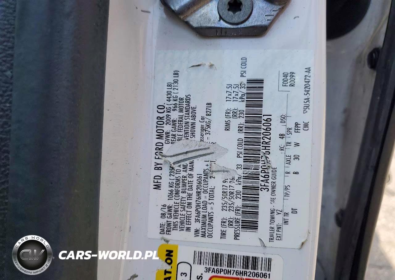 2017 Ford Fusion Se VIN:3FA6P0H76HR206061 - 12