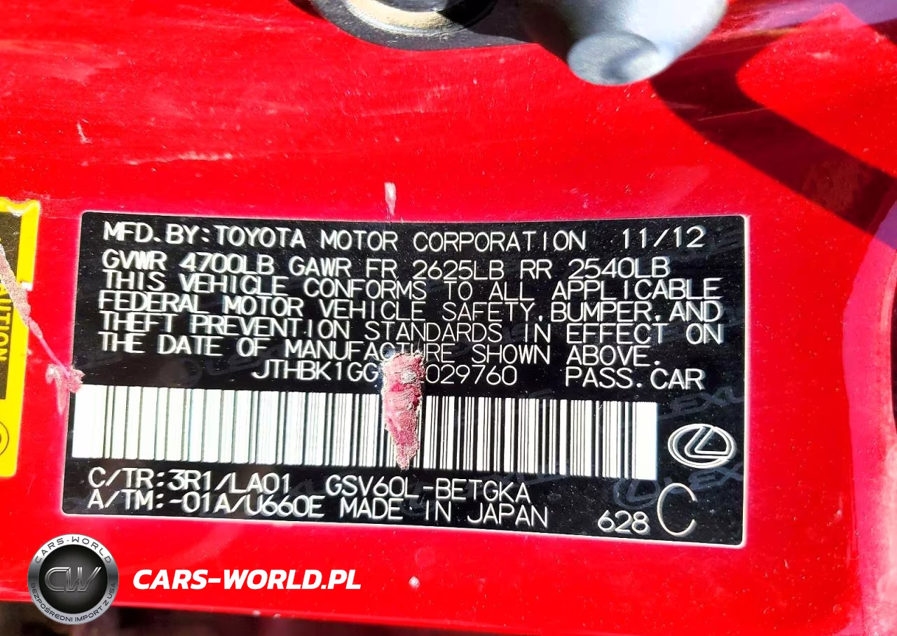 2013 Lexus Es 350 VIN:JTHBK1GG7D2029760 - 12