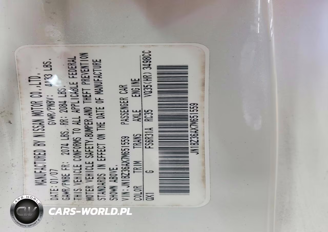 2007 Nissan 350Z Roadster VIN:JN1BZ36AX7M651559 - 12
