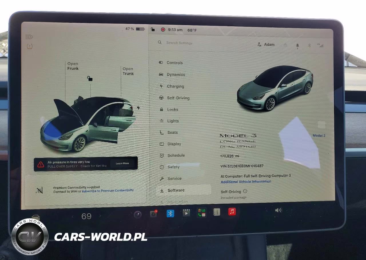 2021 Tesla Model 3 VIN:5YJ3E1EB9MF015487 - 9