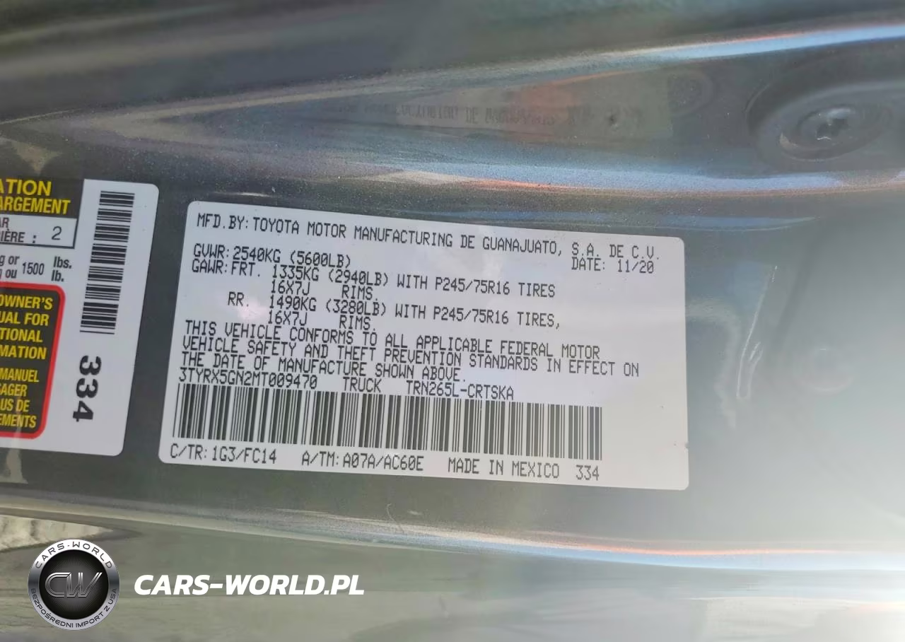 2021 Toyota Tacoma Sr5 VIN:3TYRX5GN2MT009470 - 12