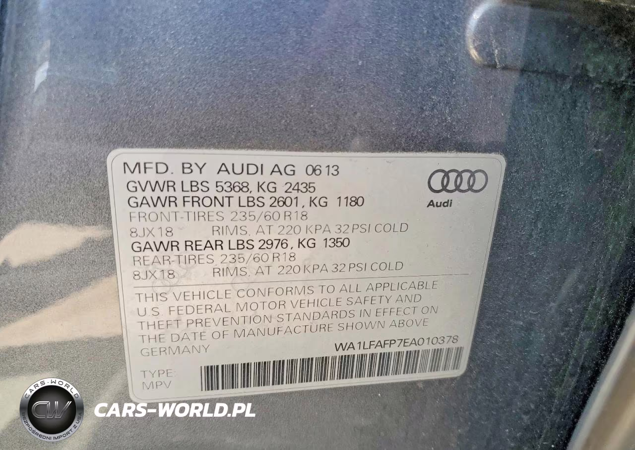 2014 Audi Q5 Premium Plus VIN:WA1LFAFP7EA010378 - 13
