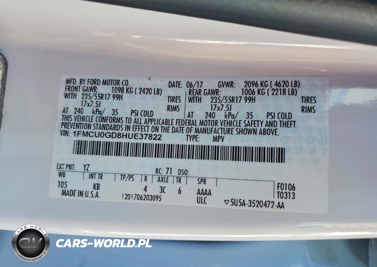 2017 Ford Escape Se VIN:1FMCU0GD8HUE37822 - 13