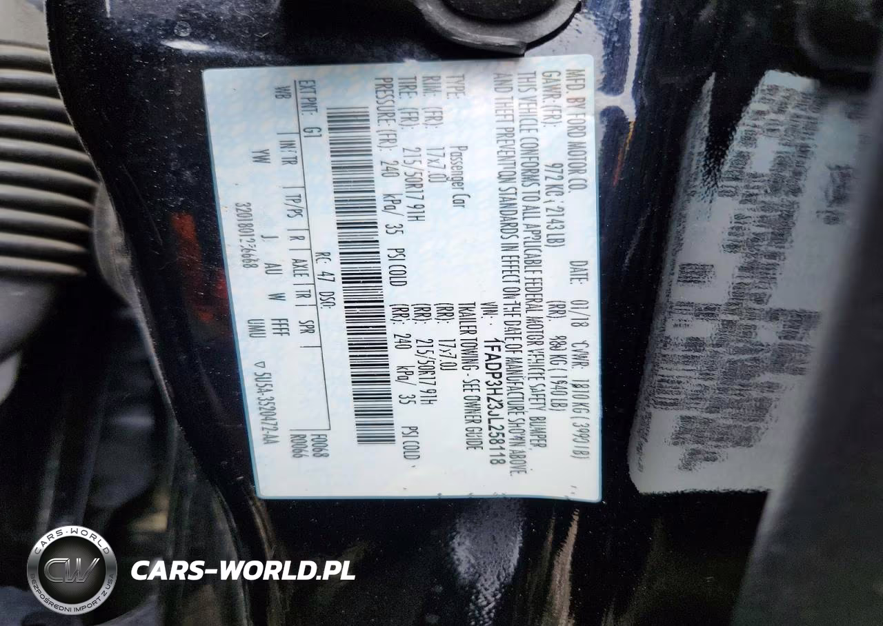 2018 Ford Focus Sel VIN:1FADP3H23JL258118 - 12