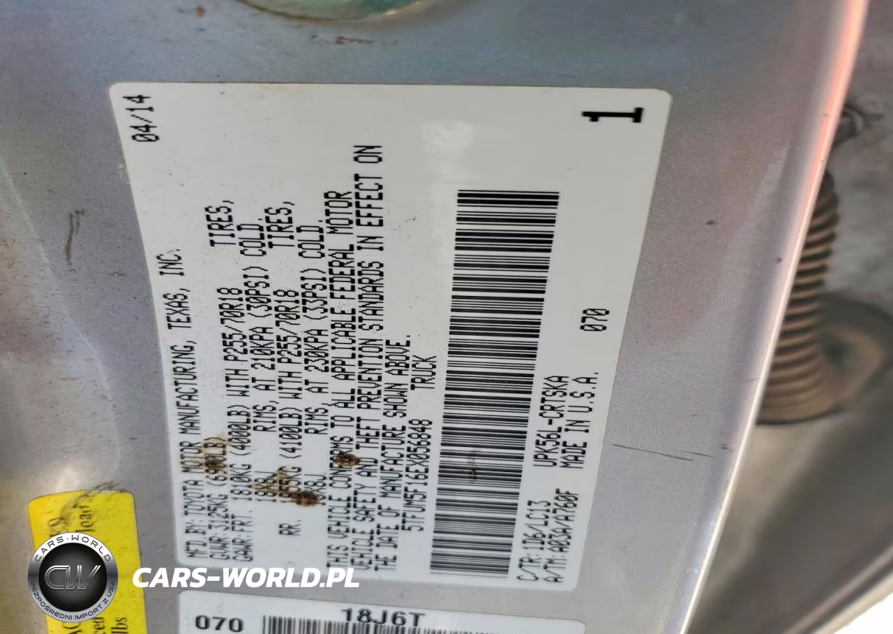 2014 Toyota Tundra Sr VIN:5TFUM5F16EX056848 - 13