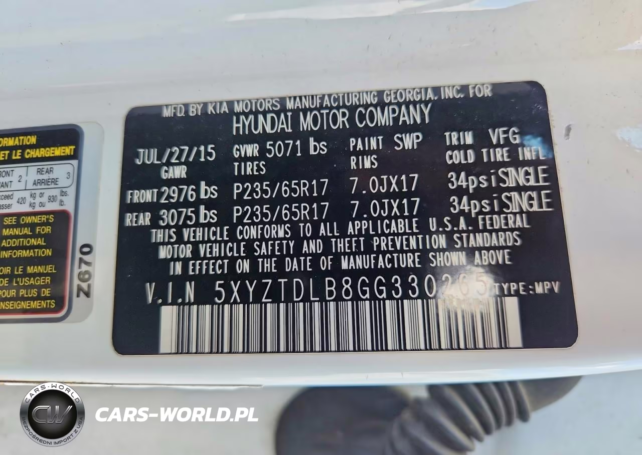 2016 Hyundai Santa Fe Sport 2.4L VIN:5XYZTDLB8GG330265 - 13