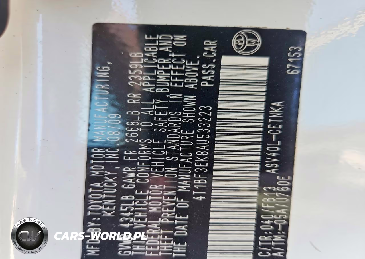 2010 Toyota Camry Le VIN:4T1BF3EK8AU533223 - 12