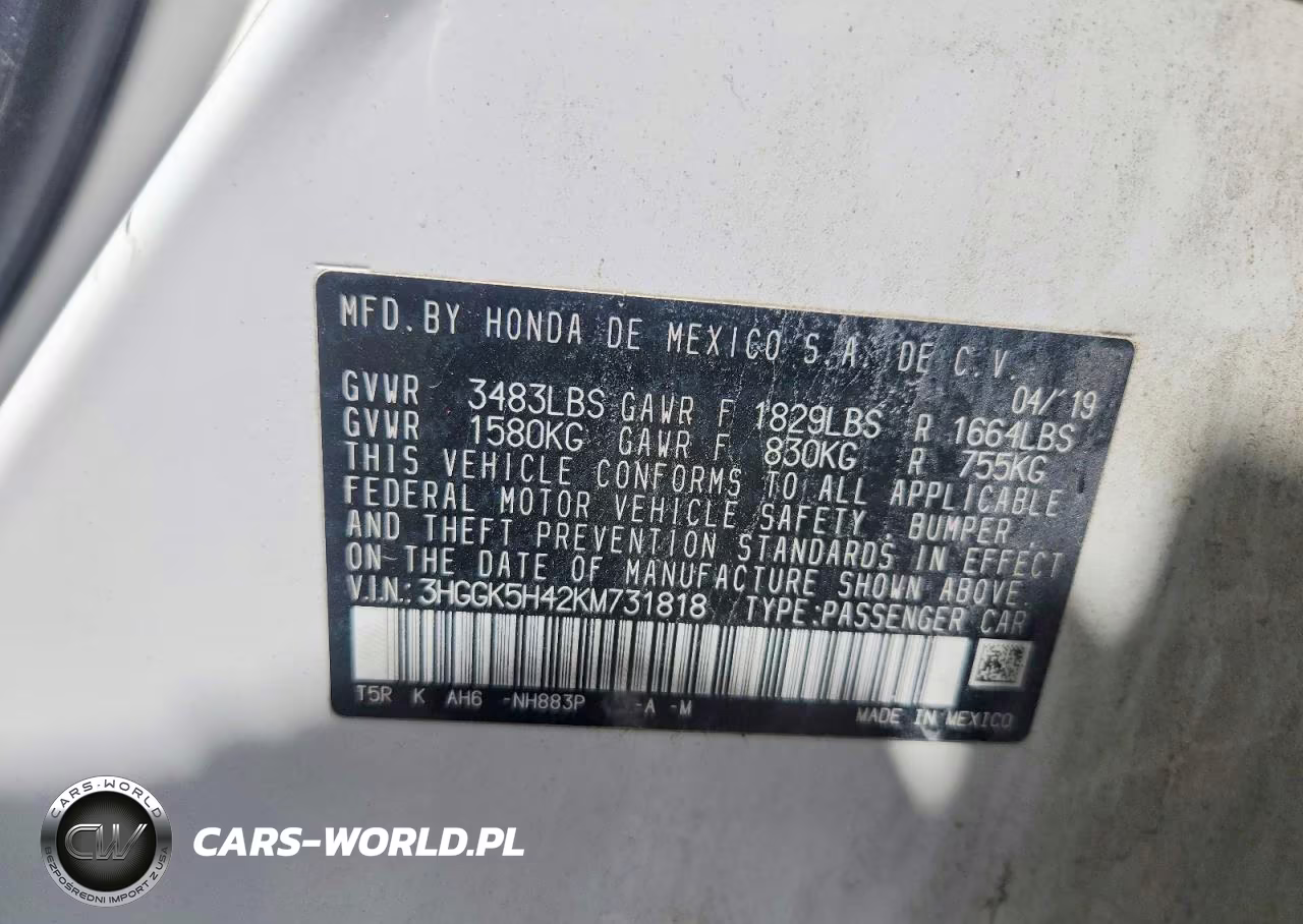 2019 Honda Fit VIN:3HGGK5H42KM731818 - 12