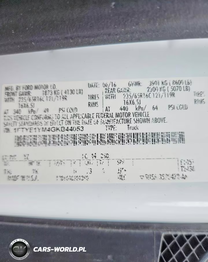 2016 Ford Transit T-150 VIN:1FTYE1YM4GKB44053 - 13