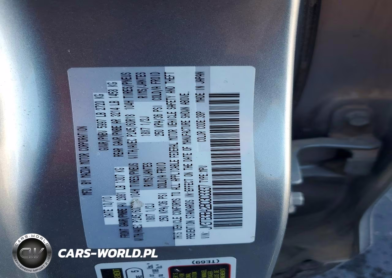 2011 Mazda Cx-9 VIN:JM3TB3BA2B0303337 - 12