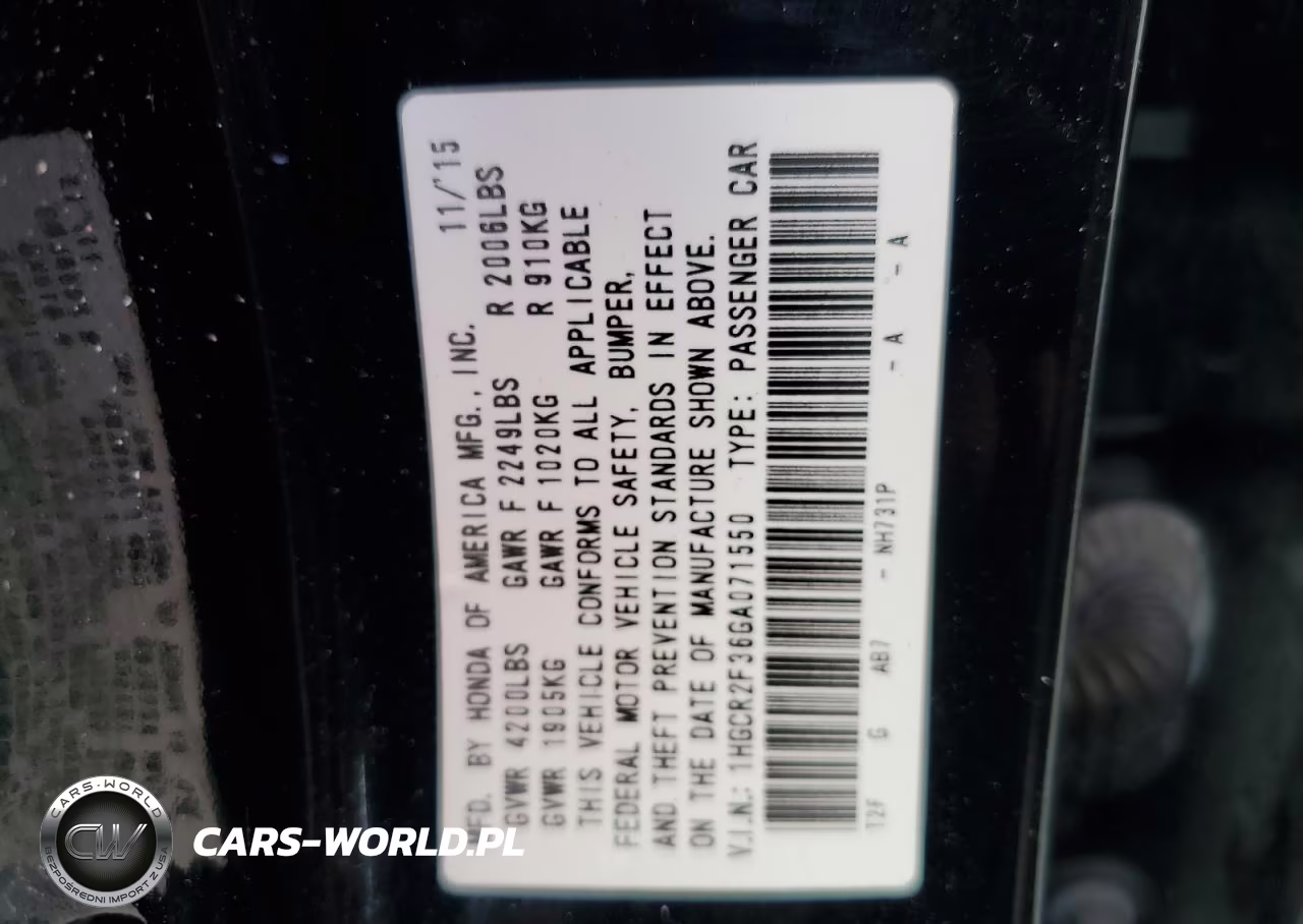 2016 Honda Accord Lx VIN:1HGCR2F36GA071550 - 12