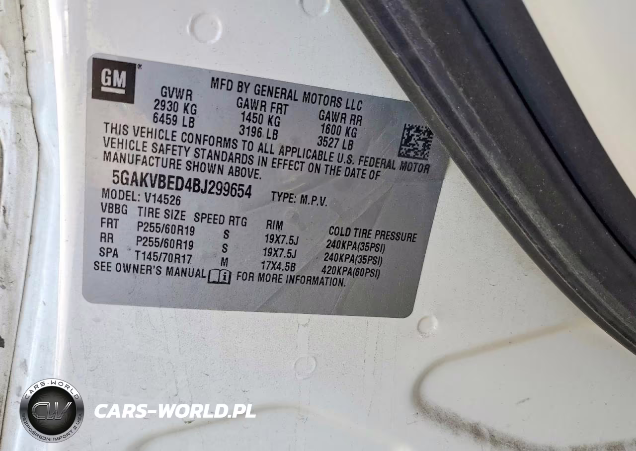 2011 Buick Enclave Cxl VIN:5GAKVBED4BJ299654 - 12