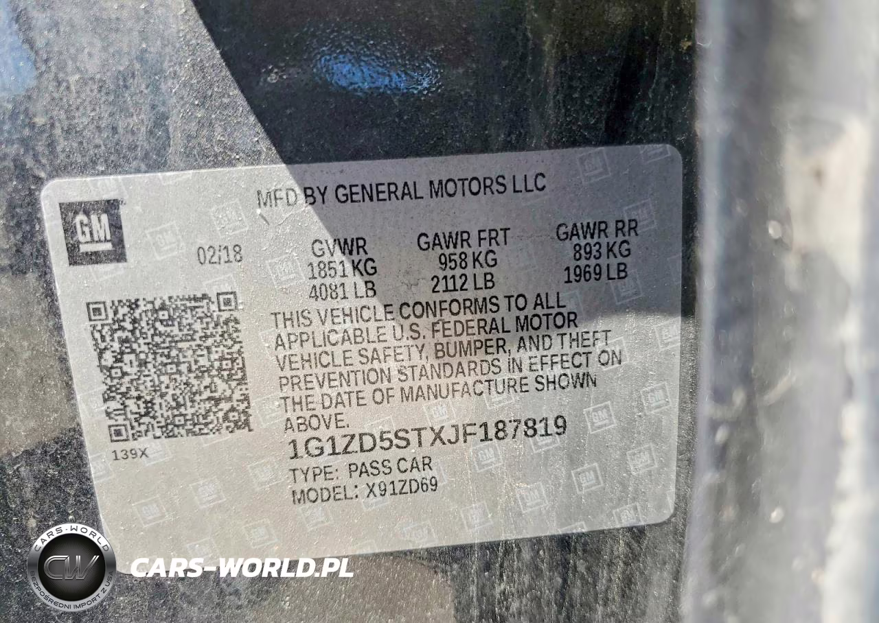 2018 Chevrolet Malibu Lt VIN:1G1ZD5STXJF187819 - 13