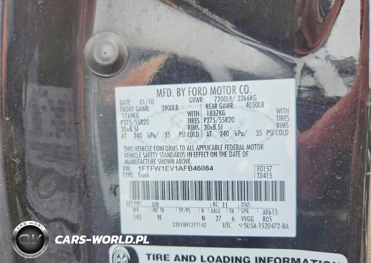 2010 Ford F150 Supercrew VIN:1FTFW1EV1AFB46084 - 12