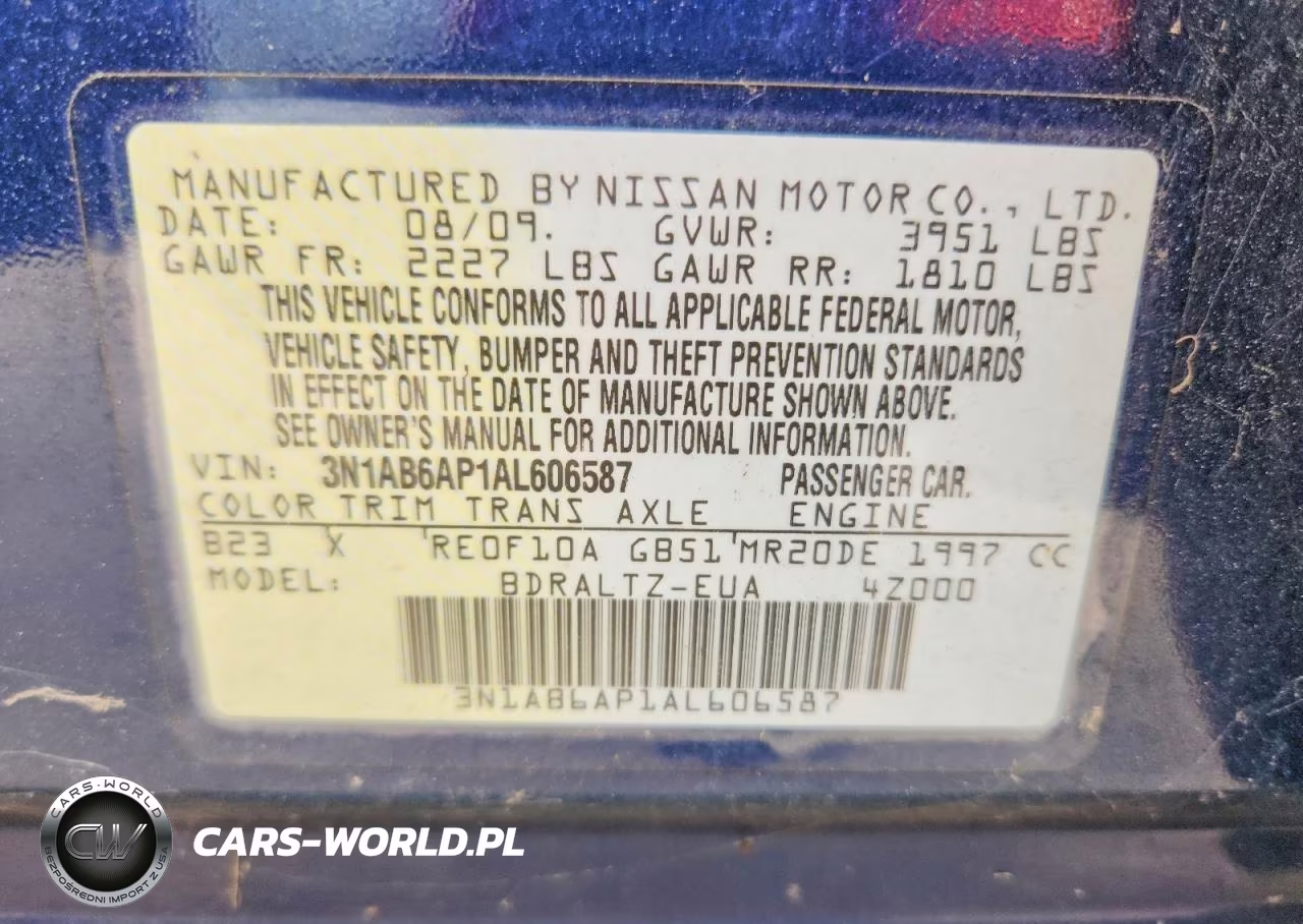 2010 Nissan Sentra VIN:3N1AB6AP1AL606587 - 12