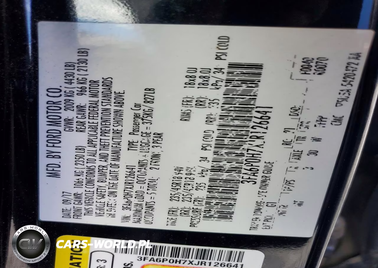 2018 Ford Fusion Se VIN:3FA6P0H7XJR126641 - 12