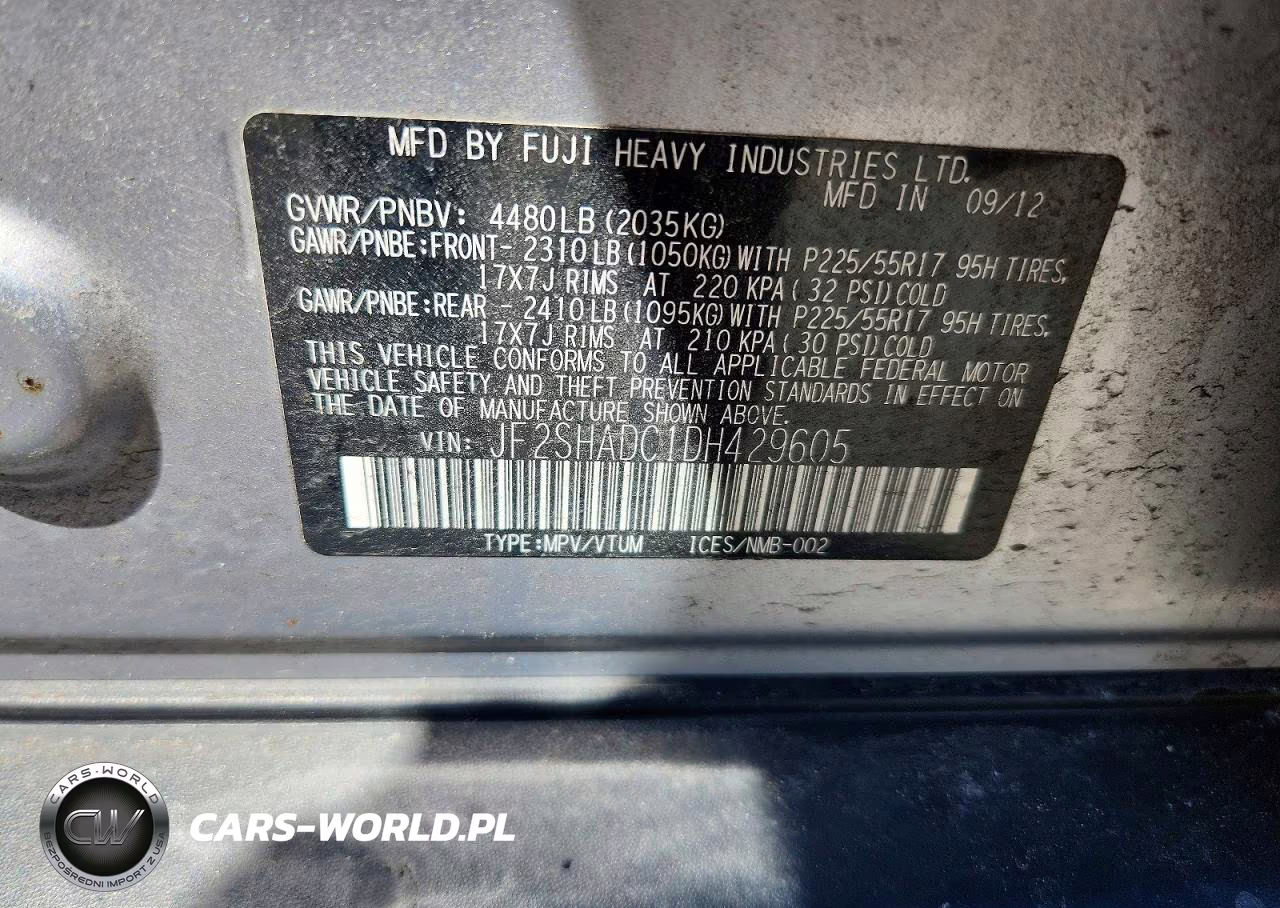 2013 Subaru Forester 2.5X Premium VIN:JF2SHADC1DH429605 - 13