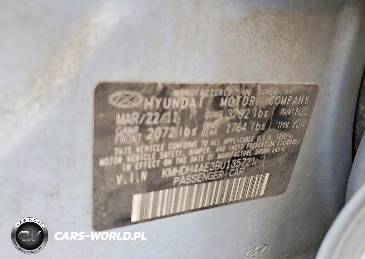 2011 Hyundai Elantra Limited VIN:KMHDH4AE3BU135721 - 12