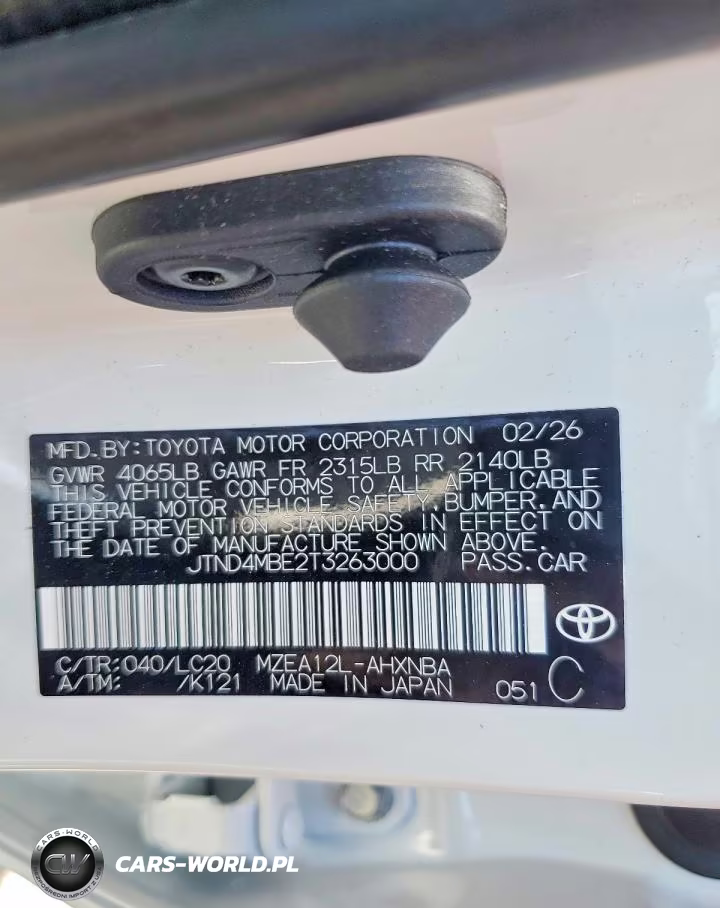 2026 Toyota Corolla Hatchback Fx VIN:JTND4MBE2T3263000 - 13