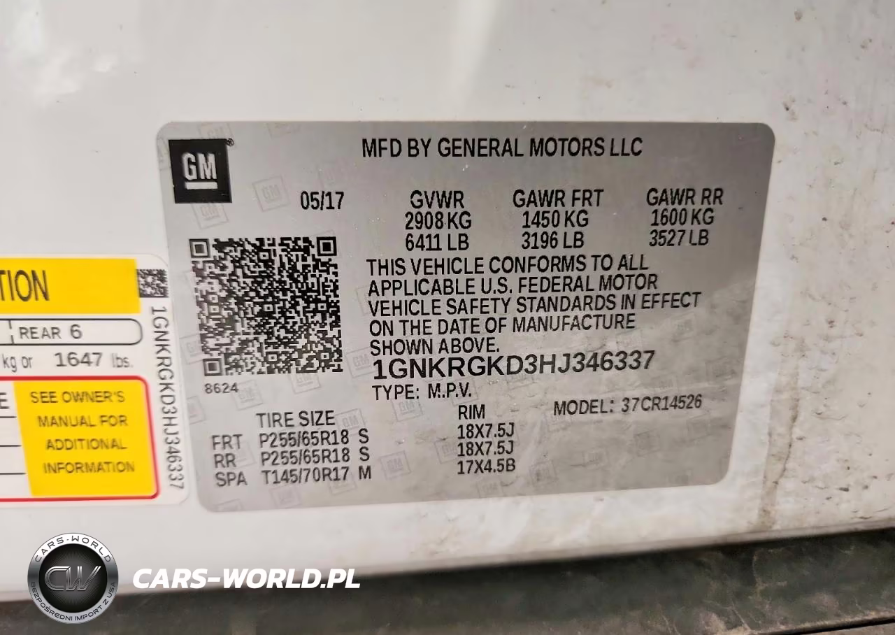 2017 Chevrolet Traverse Lt VIN:1GNKRGKD3HJ346337 - 13