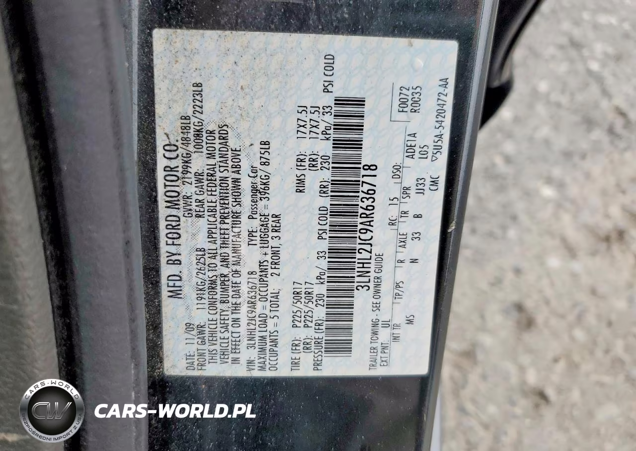 2010 Lincoln Mkz VIN:3LNHL2JC9AR636718 - 12