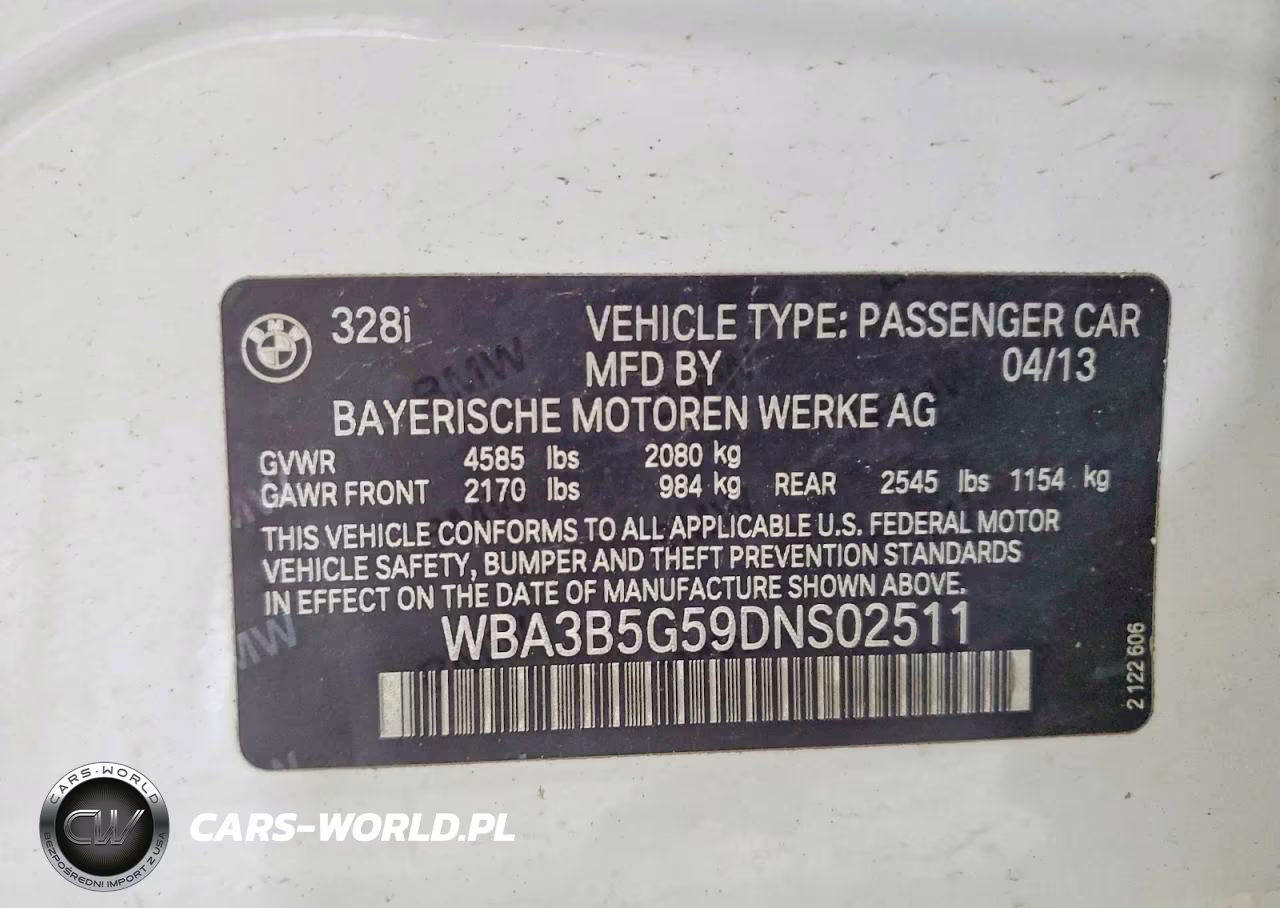 2013 BMW 328 Xi Sulev VIN:WBA3B5G59DNS02511 - 12