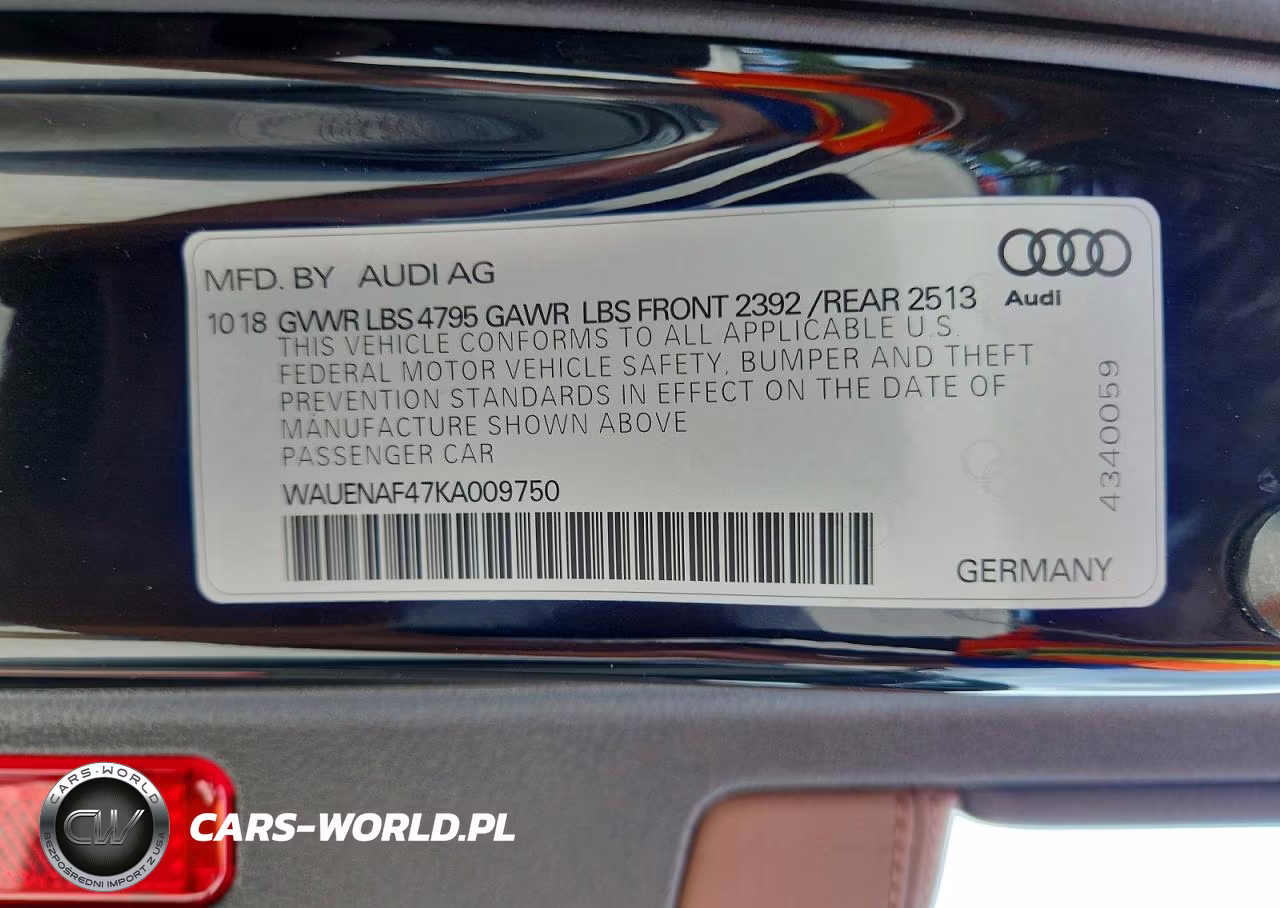 2019 Audi A4 Premium Plus VIN:WAUENAF47KA009750 - 12