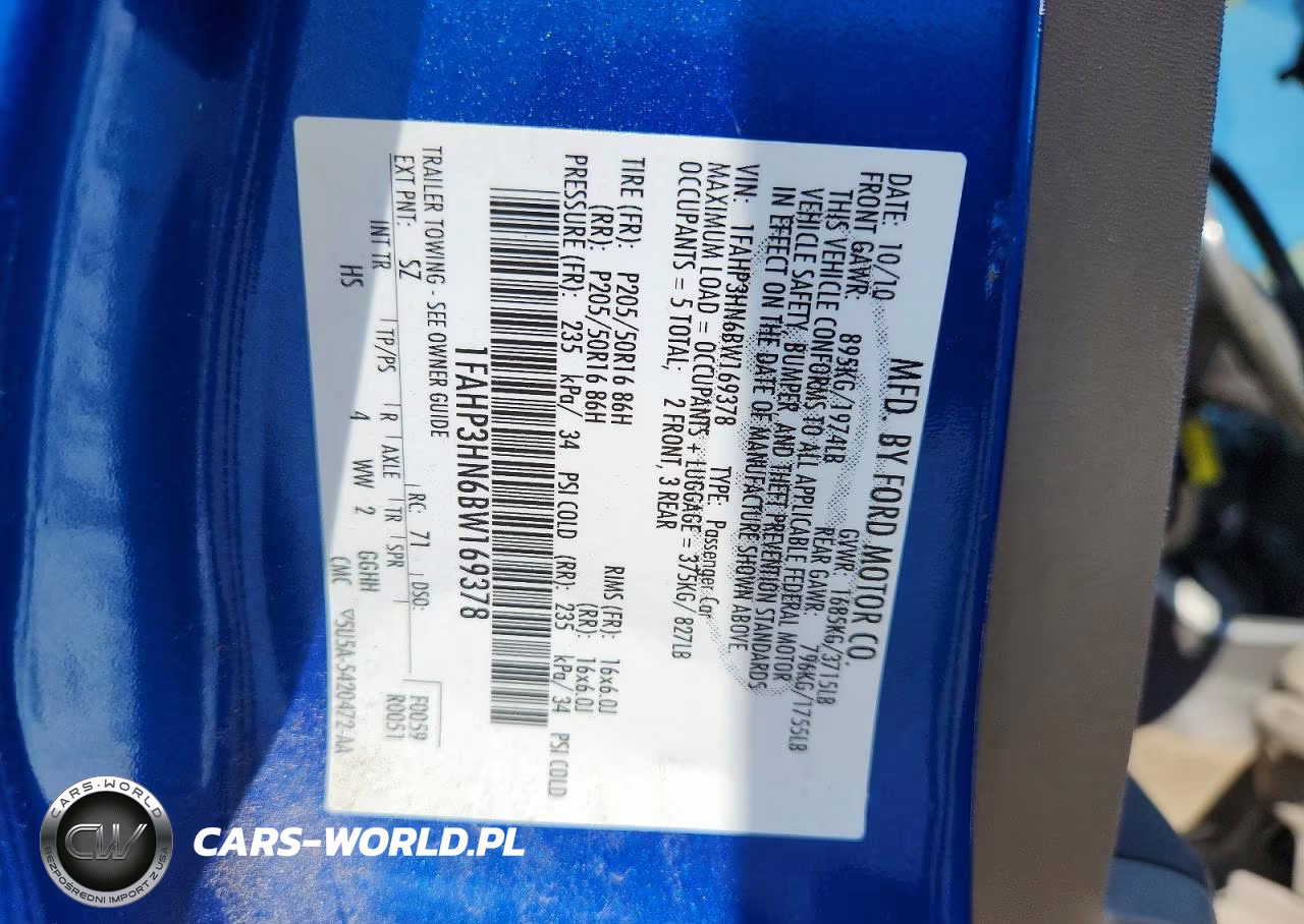 2011 Ford Focus Sel VIN:1FAHP3HN6BW169378 - 12