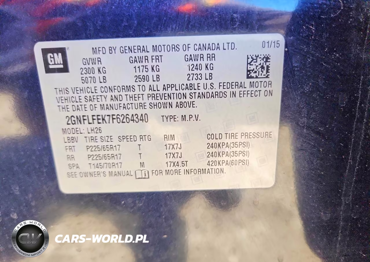 2015 Chevrolet Equinox Lt VIN:2GNFLFEK7F6264340 - 13