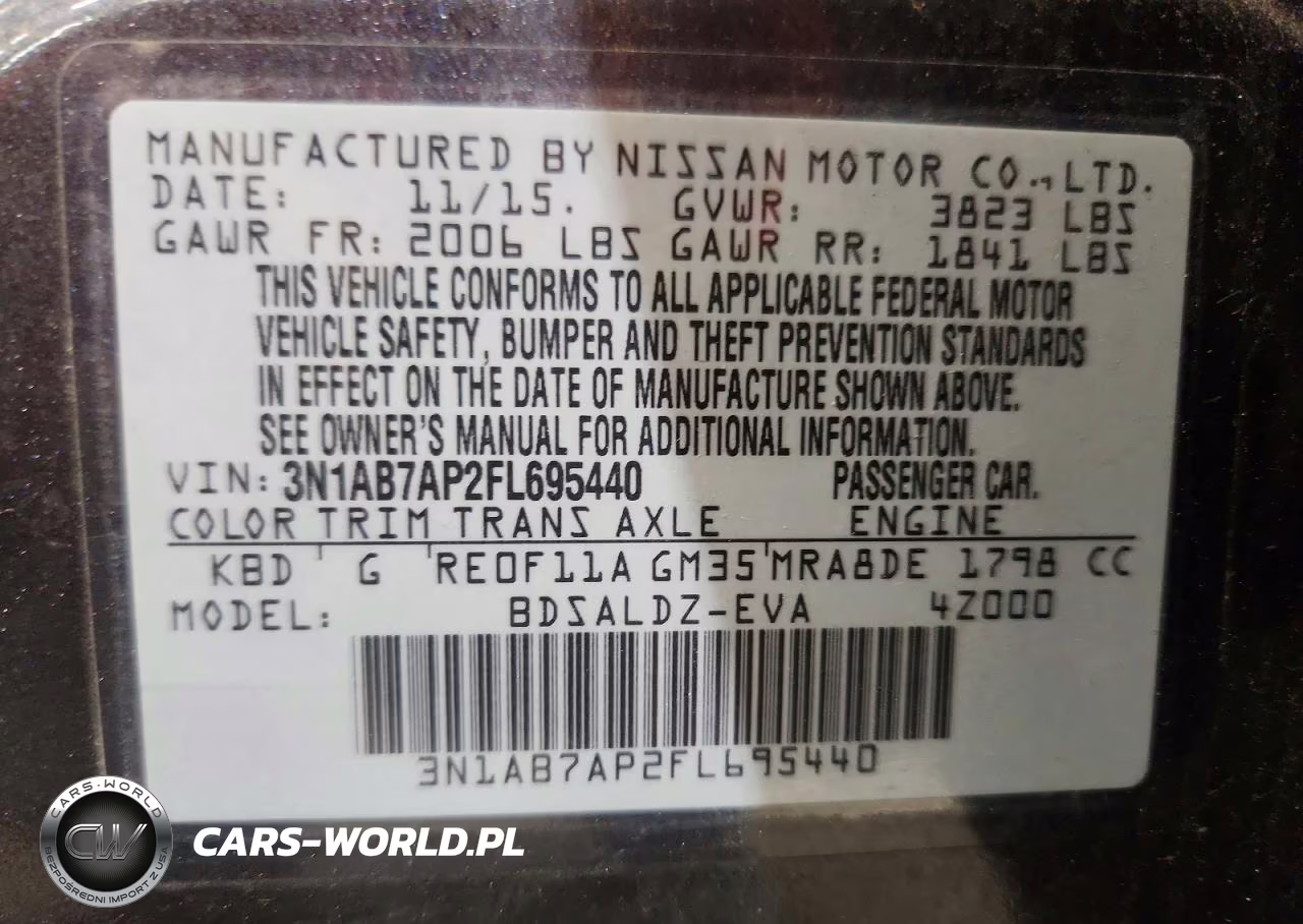2015 Nissan Sentra Sv VIN:3N1AB7AP2FL695440 - 12