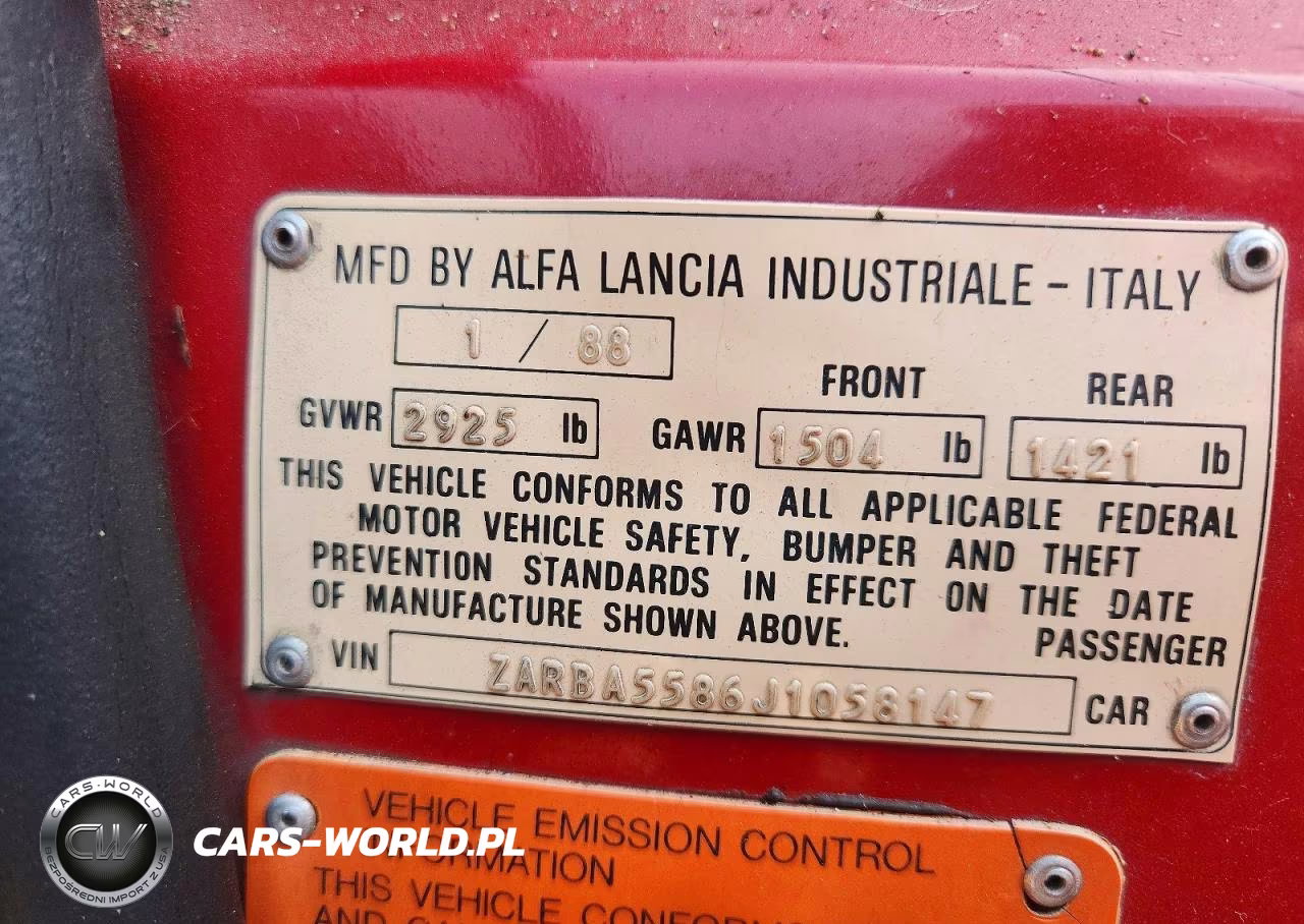 1988 Alfa Romeo Spider VIN:ZARBA5586J1058147 - 12