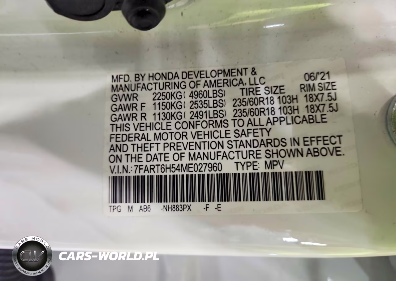2021 Honda Cr-V Ex VIN:7FART6H54ME027960 - 13