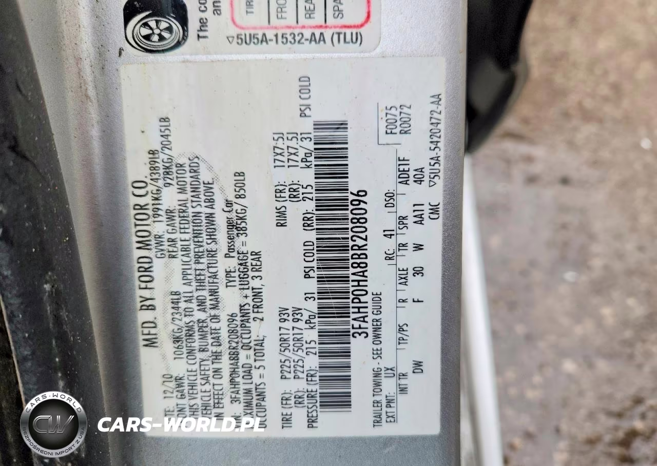 2011 Ford Fusion Se VIN:3FAHP0HA8BR208096 - 13
