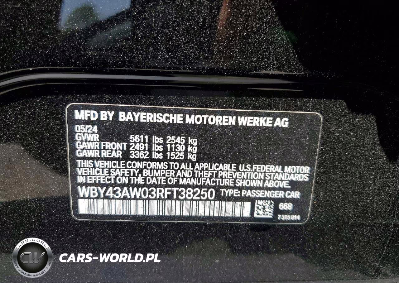 2024 BMW I4 Edrive 35 VIN:WBY43AW03RFT38250 - 12