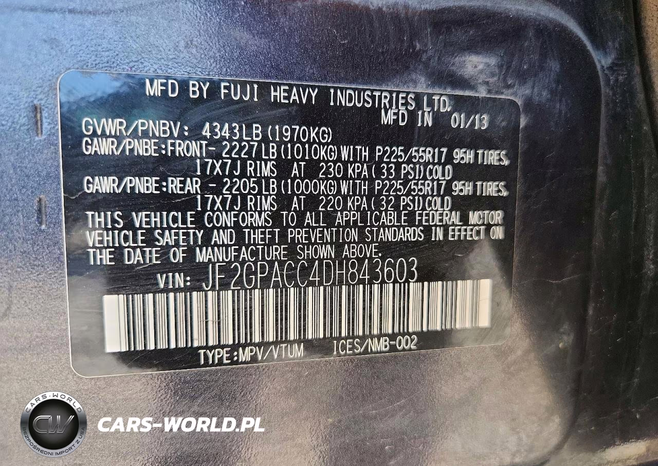 2013 Subaru Xv Crosstrek 2.0 Premium VIN:JF2GPACC4DH843603 - 13