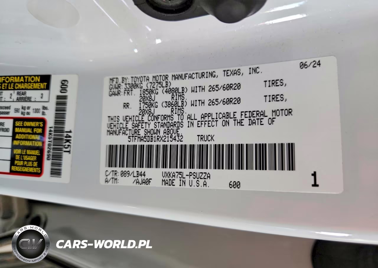 2024 Toyota Tundra 1794 Edition VIN:5TFMA5DB1RX215432 - 13