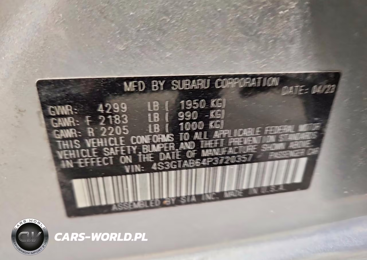2023 Subaru Impreza VIN:4S3GTAB64P3720357 - 12