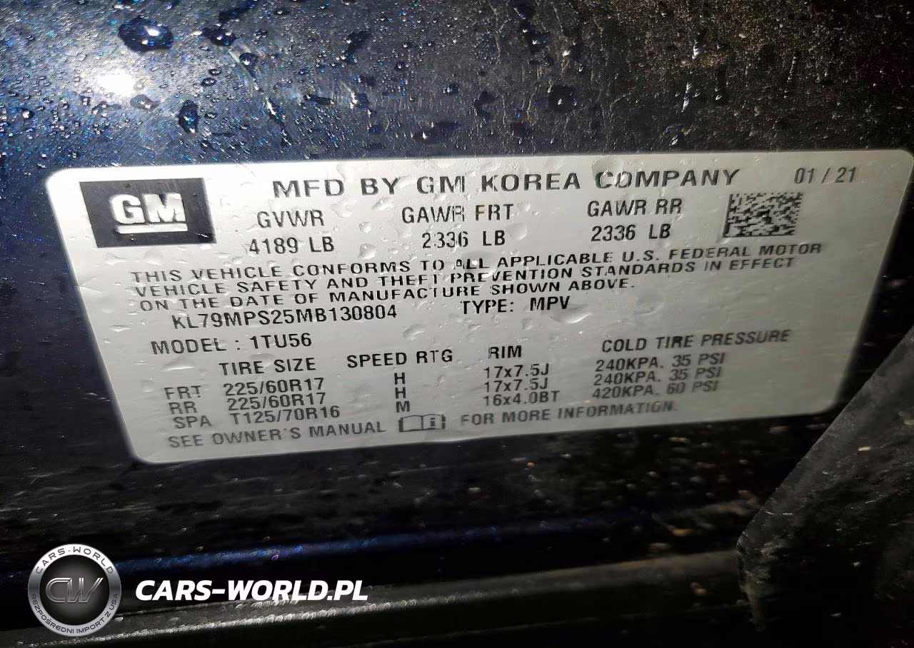 2021 Chevrolet Trailblazer Lt VIN:KL79MPS25MB130804 - 14