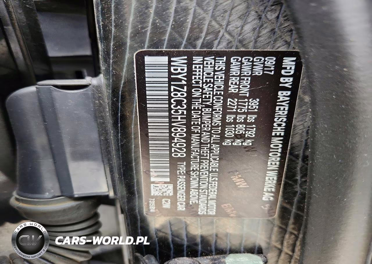 2017 BMW I3 Rex VIN:WBY1Z8C35HV894928 - 13