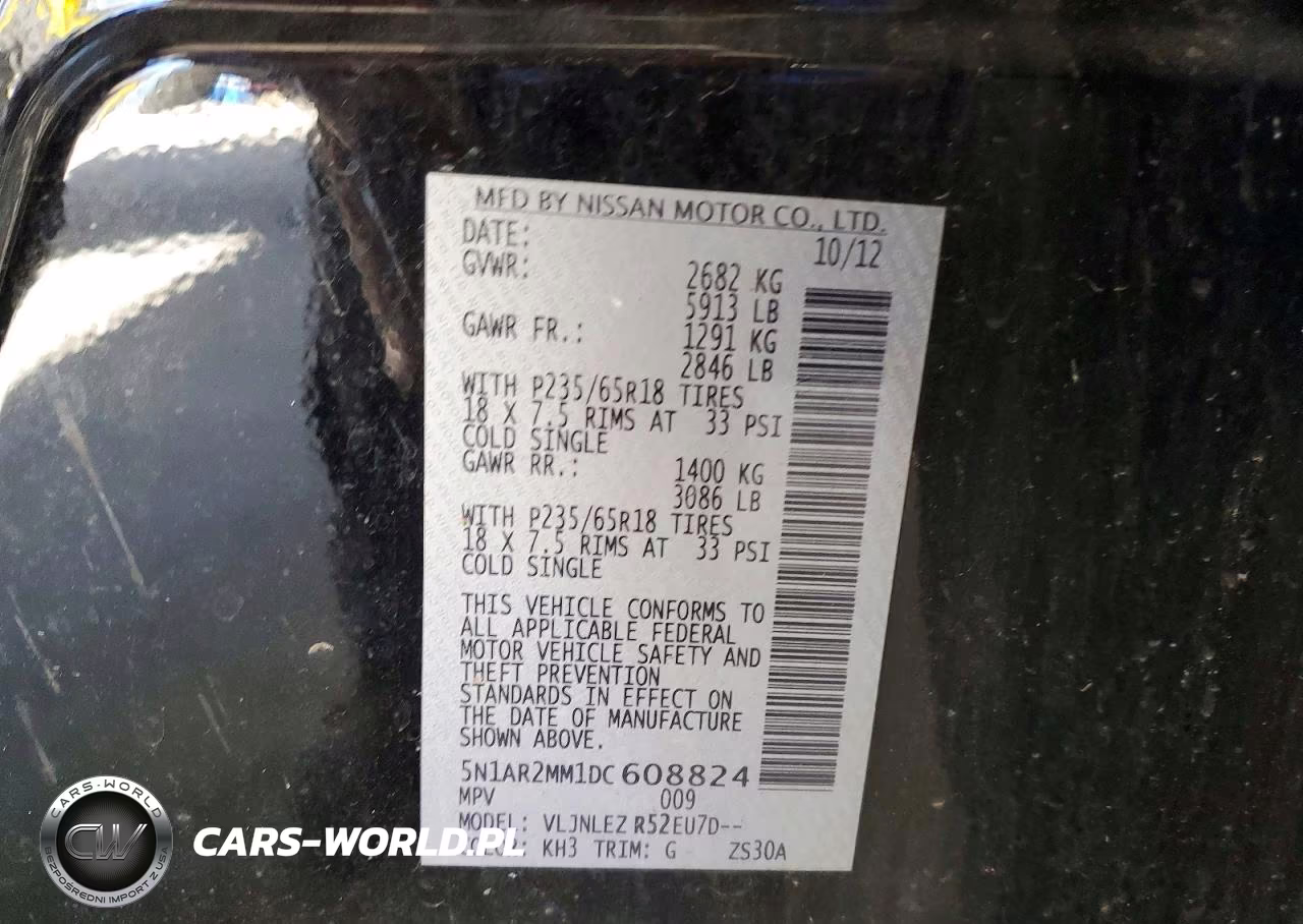 2013 Nissan Pathfinder S VIN:5N1AR2MM1DC608824 - 13
