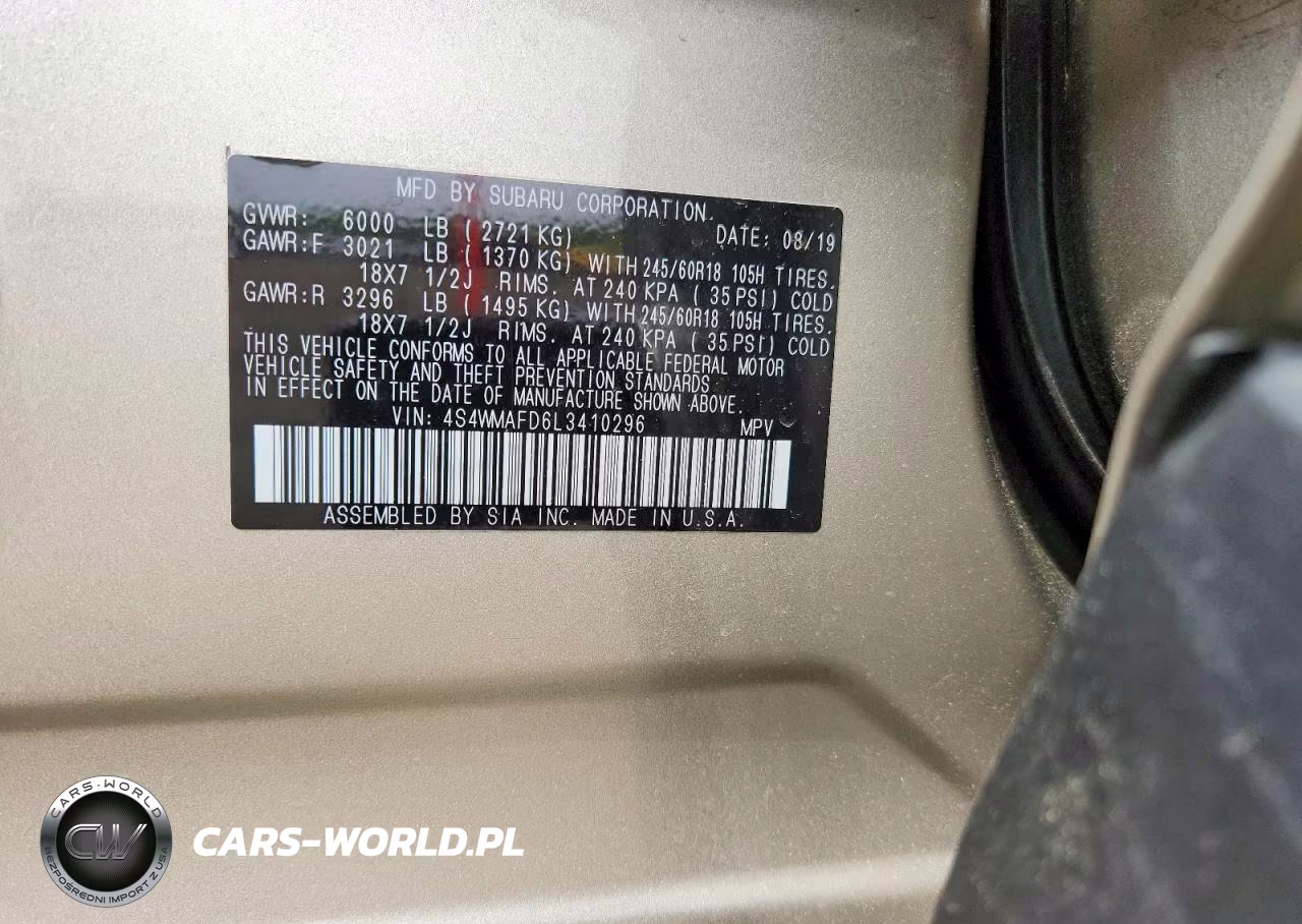 2020 Subaru Ascent Premium VIN:4S4WMAFD6L3410296 - 13
