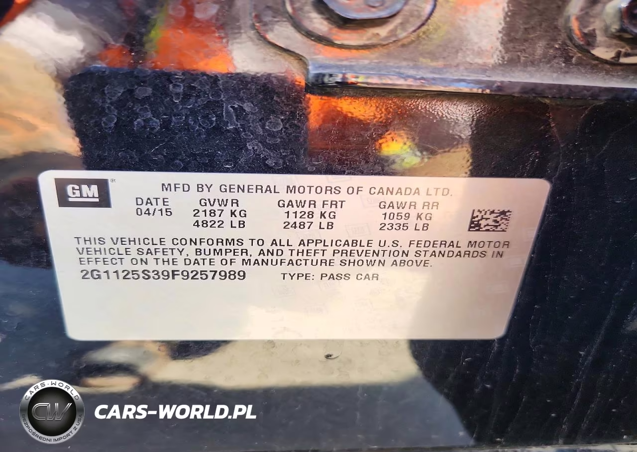 2015 Chevrolet Impala Lt VIN:2G1125S39F9257989 - 12