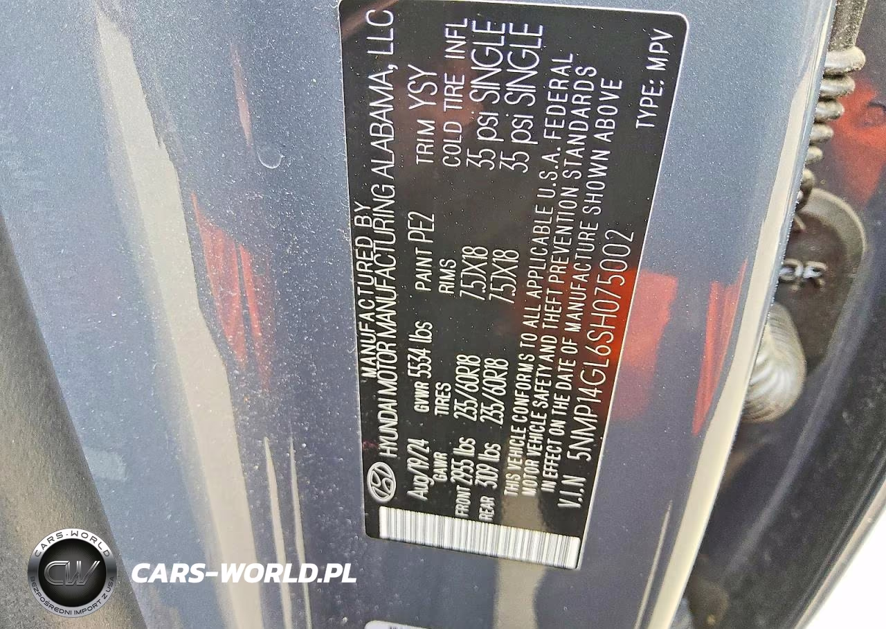 2025 Hyundai Santa Fe Se VIN:5NMP14GL6SH075002 - 13