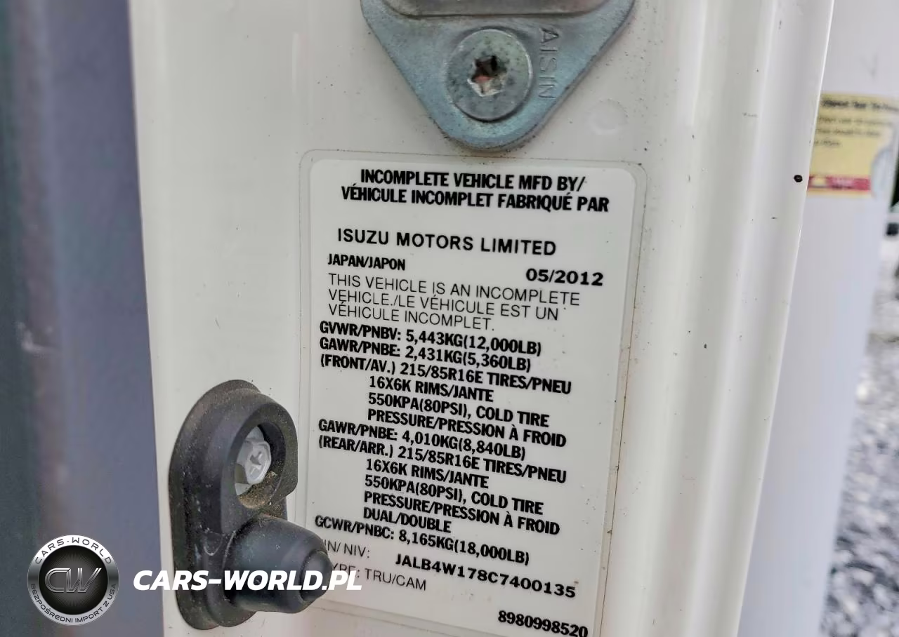 2012 Isuzu Npr VIN:JALB4W178C7400135 - 12