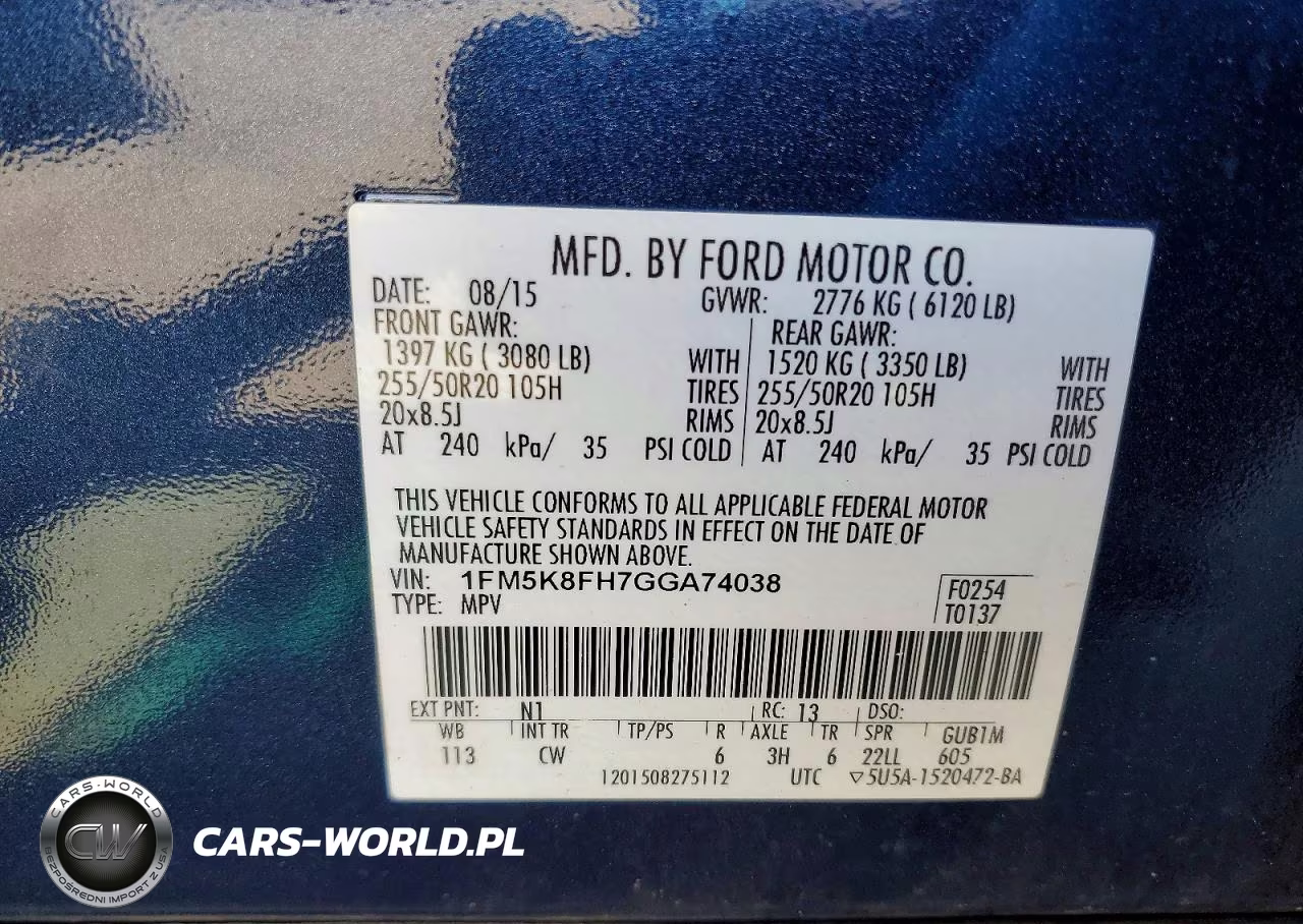 2016 Ford Explorer Limited VIN:1FM5K8FH7GGA74038 - 13
