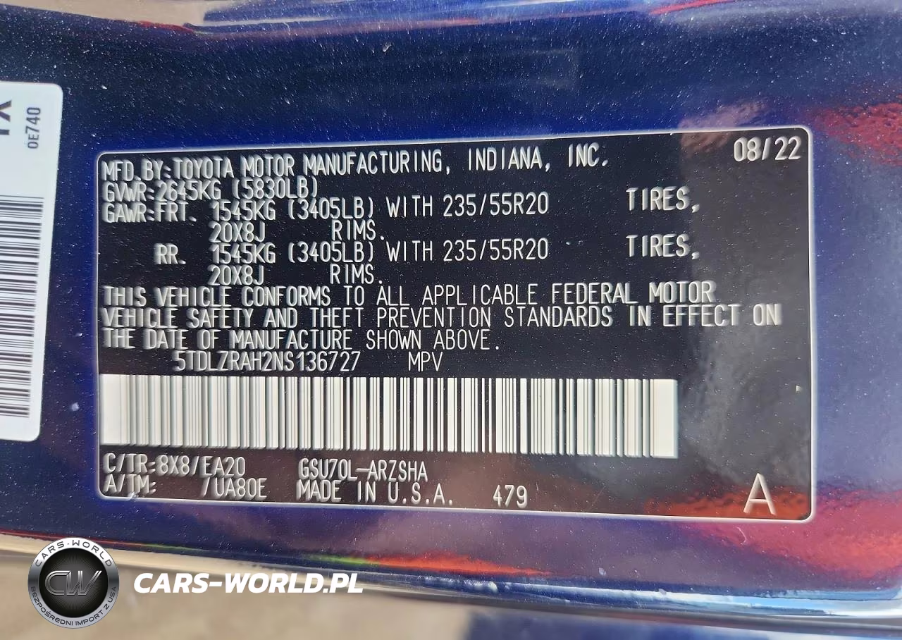 2022 Toyota Highlander Xse VIN:5TDLZRAH2NS136727 - 13