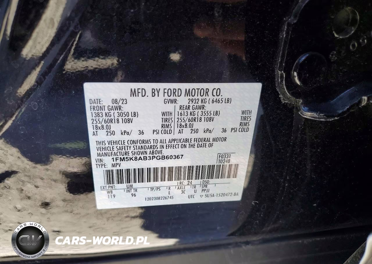 2023 Ford Explo Xl VIN:1FM5K8AB3PGB60367 - 13